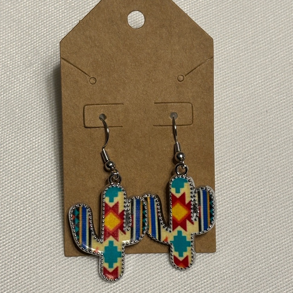Colorful Cactus Earrings‎